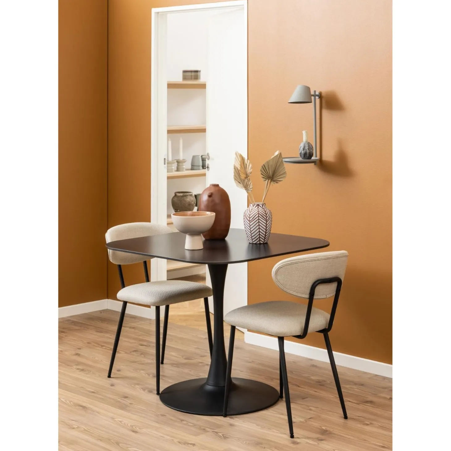 Delfino Matstol Basel tyg Beige