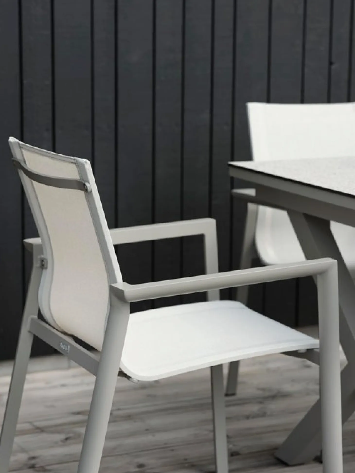 Delia Karmstol Textilene - Khaki / Off White