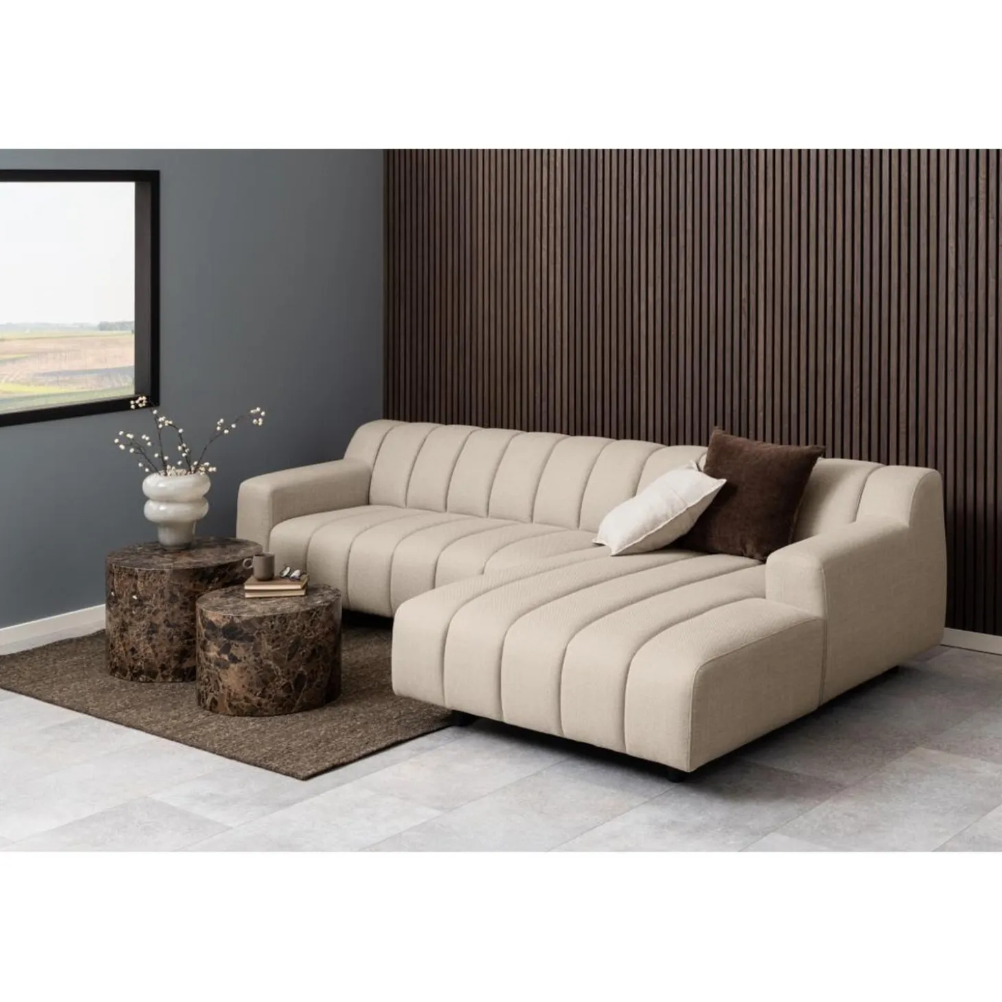 Dijon Satsbord Rund 58x58 cm Brun Dehli