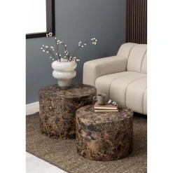 Dijon Satsbord Rund 58x58 cm Brun Dehli