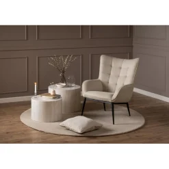 Dijon Satsbord Rund 58x58 cm Travertin