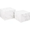 Dijon Satsbord 58x58 cm Vit Carrara