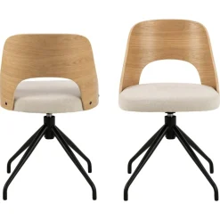 Dina Matstol vrid-funktion Ek/Beige