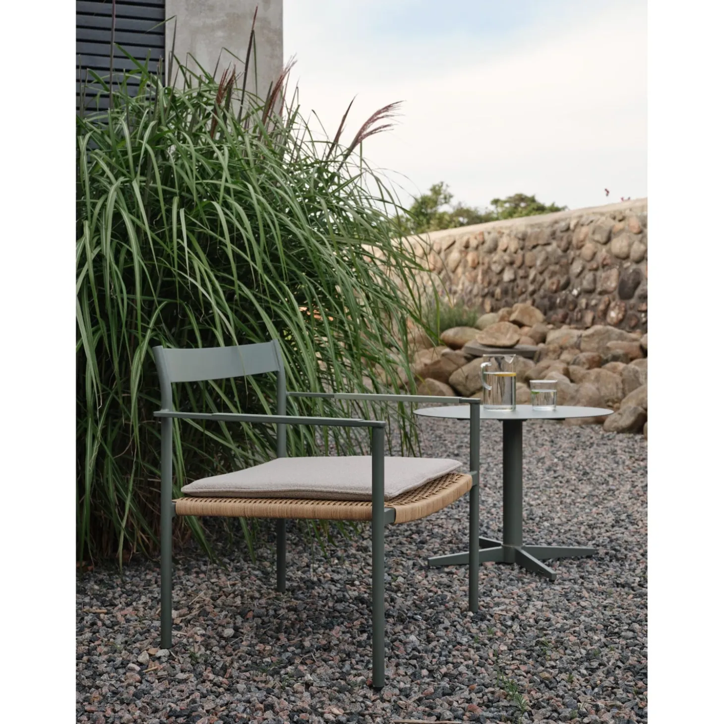 DK Loungestol Nordic Green/Natur