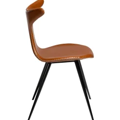 Dolphin Stol Vintage Light Brown Art.Leather, Black