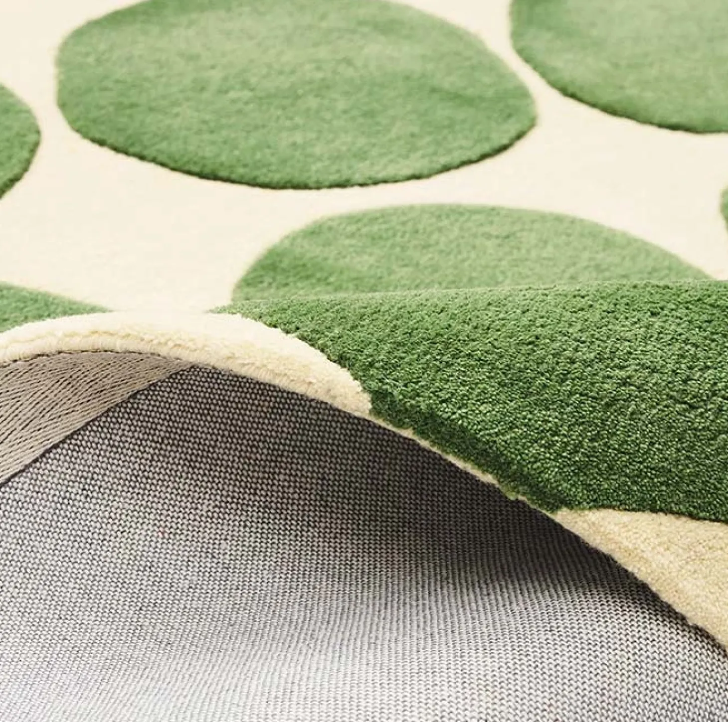 Dots 2 level Ullmatta Light Khaki/Cactus Green