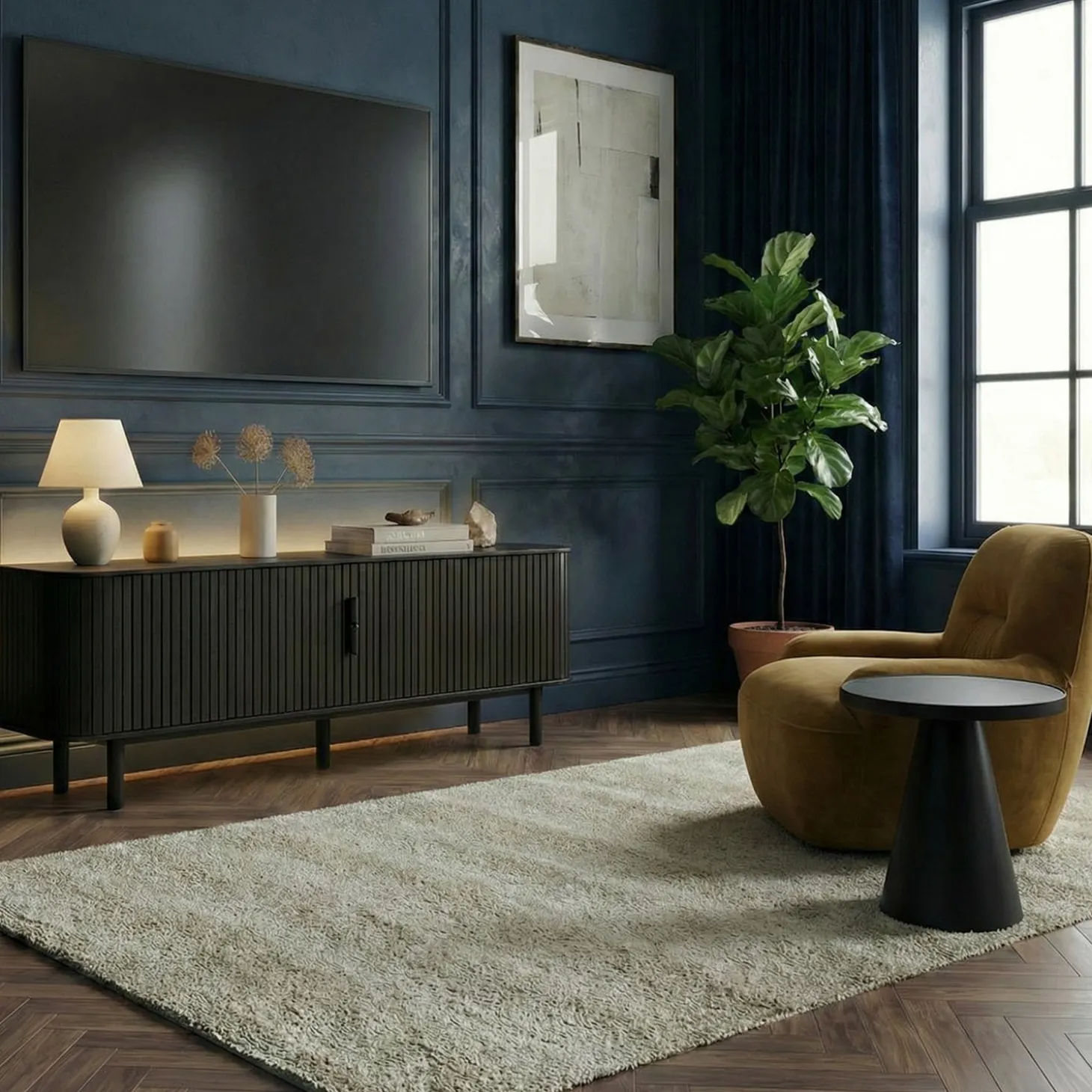 Eleganza Mediabänk 160 cm Svart
