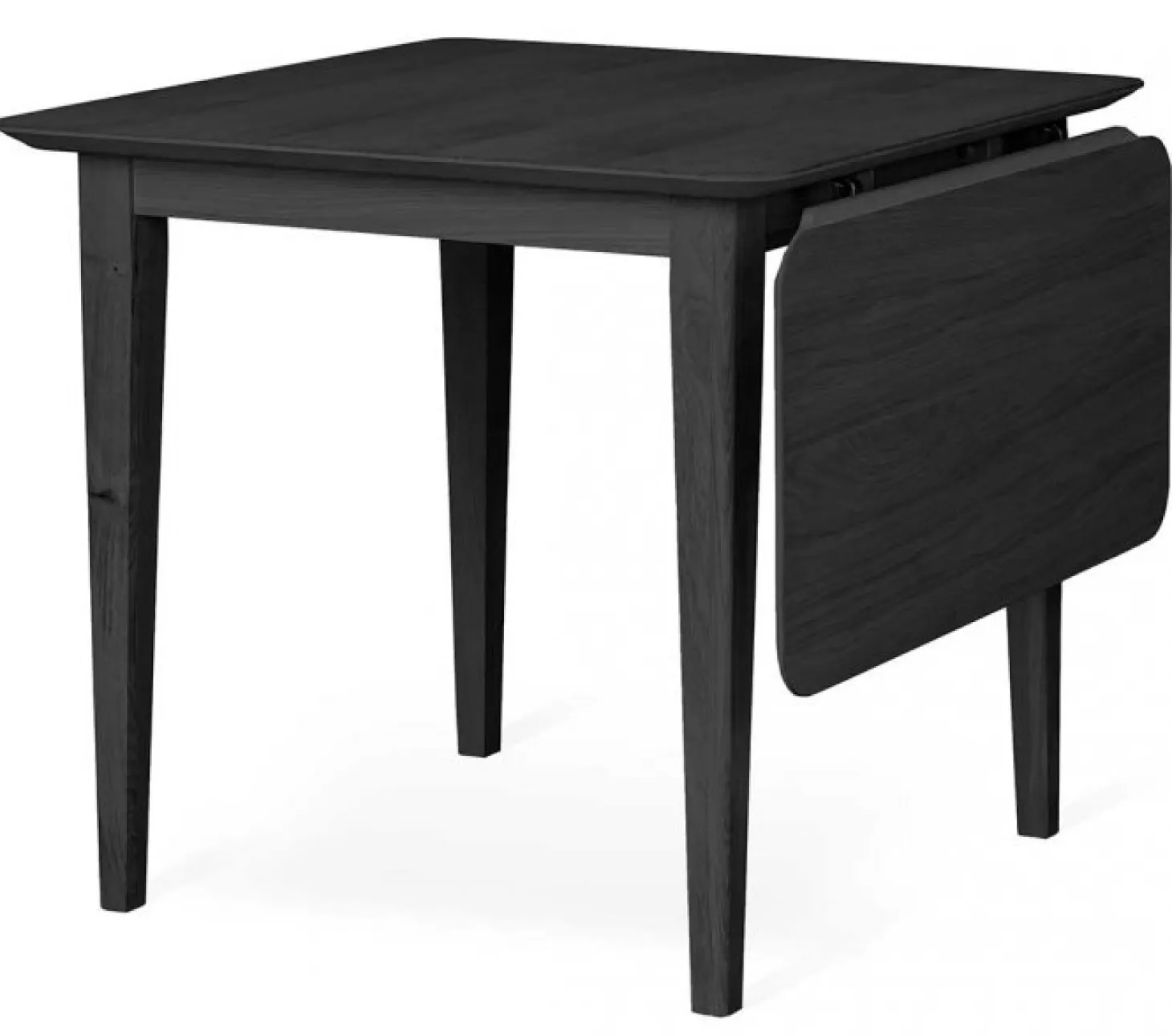 Ella Matbord 80x80cm med klaff Svart