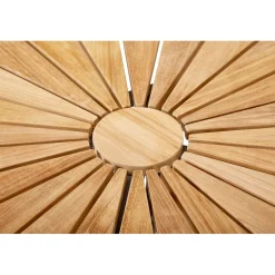 Ellen Cafébord Ø80cm i Teak och Aluminium Grön