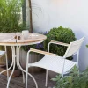 Ellen Cafébord 80 cm Rund Teak/Vit