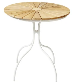 Ellen Cafébord 80 cm Rund Teak/Vit
