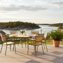 Ellen Trädgårdsbord i Teak och Aluminium 150 cm, Grön