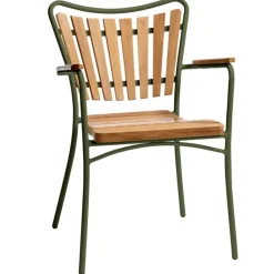 Ellen Trädgårdsstol i Teak och Aluminium Grön