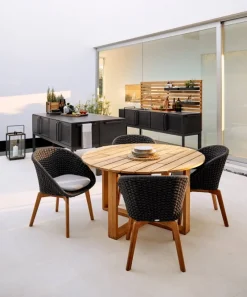 Endless Matbord Rund 130cm Teak
