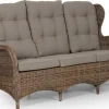 Evita soffa 3-sits Brunmelerad konstrotting