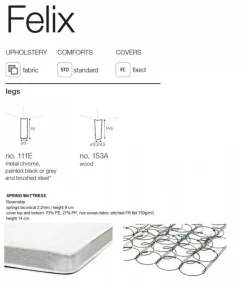 Felix 4-sits Bäddsoffa Sneak Light Grey