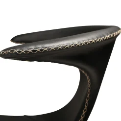 Flair Stol Black Leather, Oak