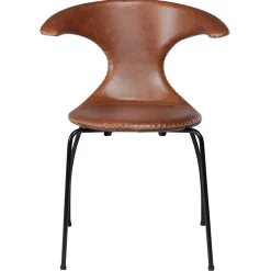 Flair Stol Light Brown Leather, Black