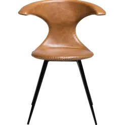Flair Stol Light Brown Leather, Black