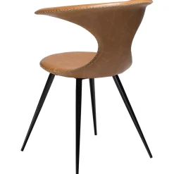 Flair Stol Light Brown Leather, Black