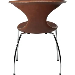 Flair Stol Light Brown Leather, Chrome