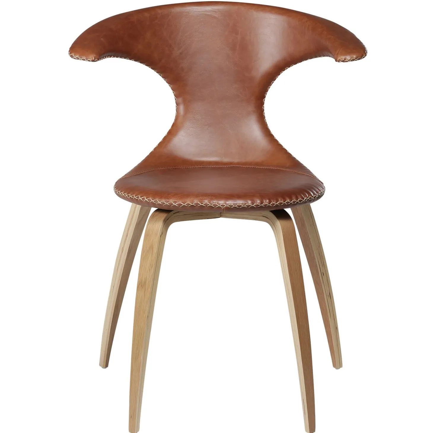 Flair Stol Light Brown Leather, Oak