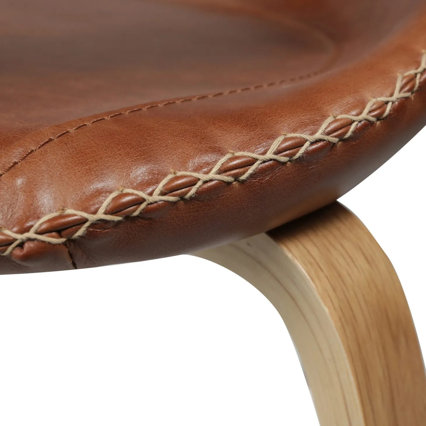 Flair Stol Light Brown Leather, Oak