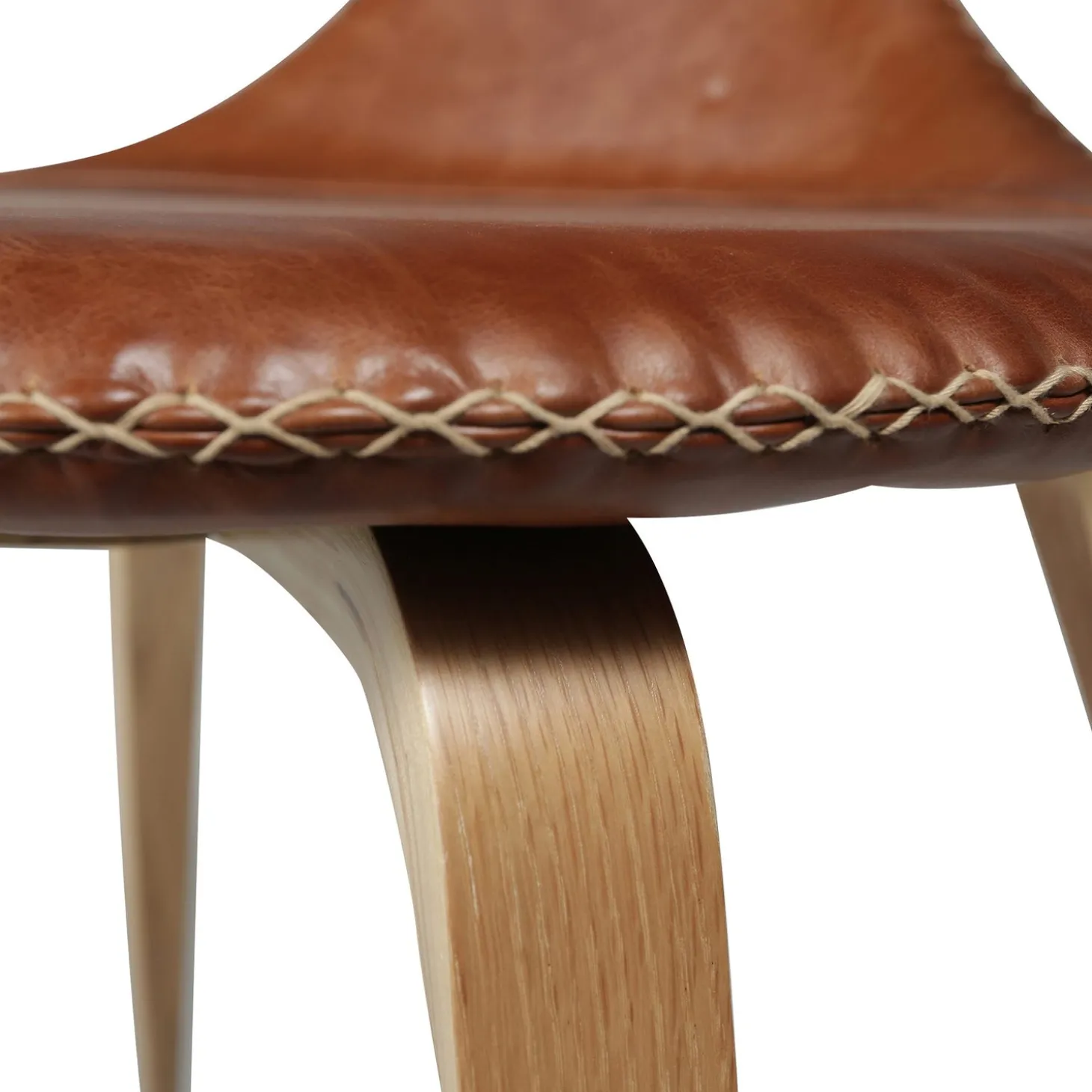 Flair Stol Light Brown Leather, Oak