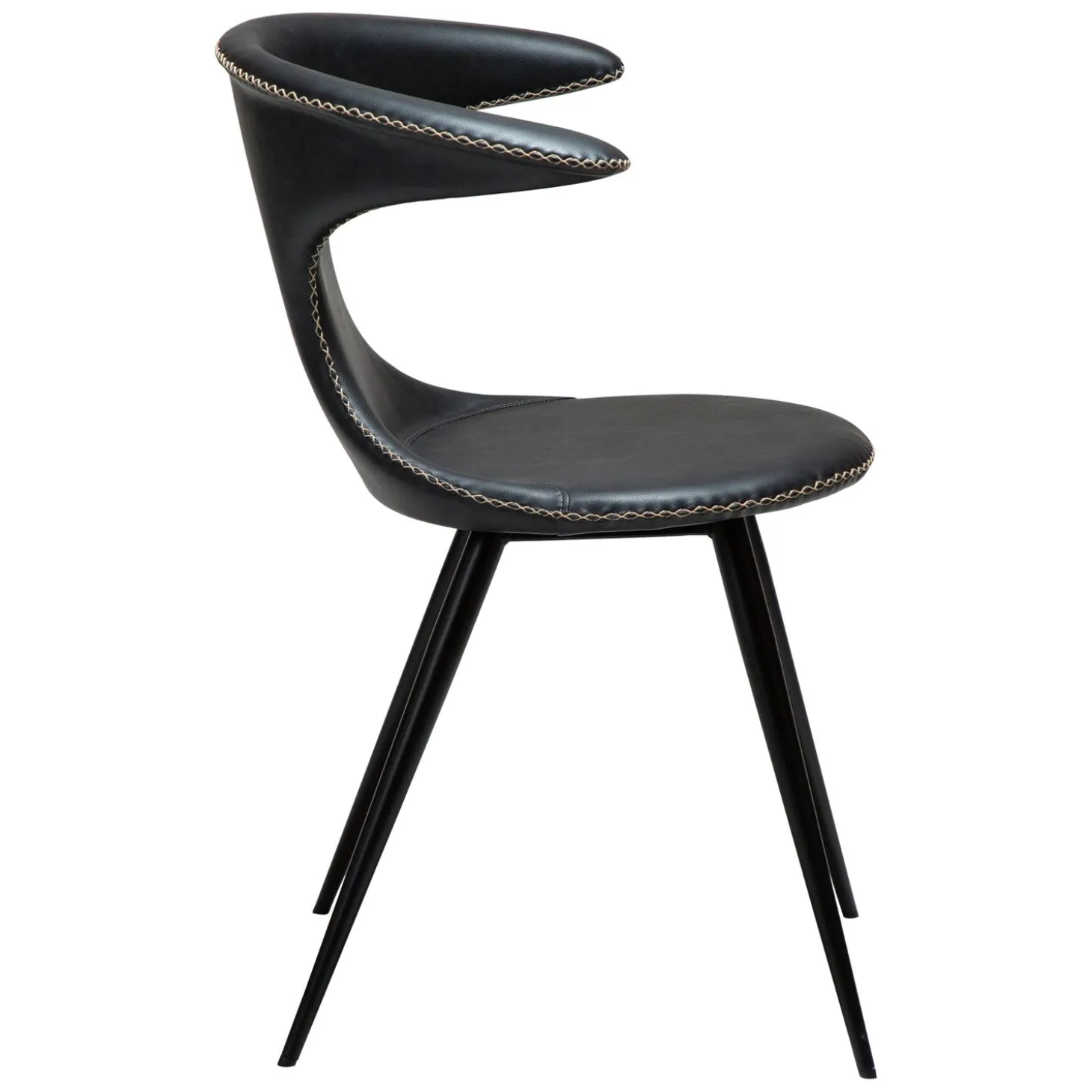 Flair Stol Raven Black Art.Leather, Black