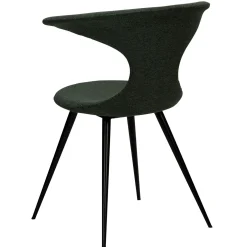 Flair Stol Sage Green, Round Black