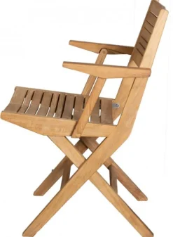 Flip Fällstol Armstöd Teak
