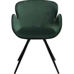 Gaia Stol Emerald Green Velvet, Black