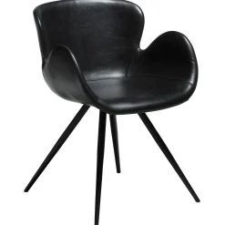 Gaia Stol Vintage Black Art.Leather, Black