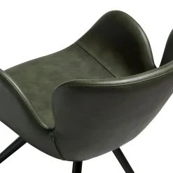Gaia Stol Vintage Green Art.Leather, Black