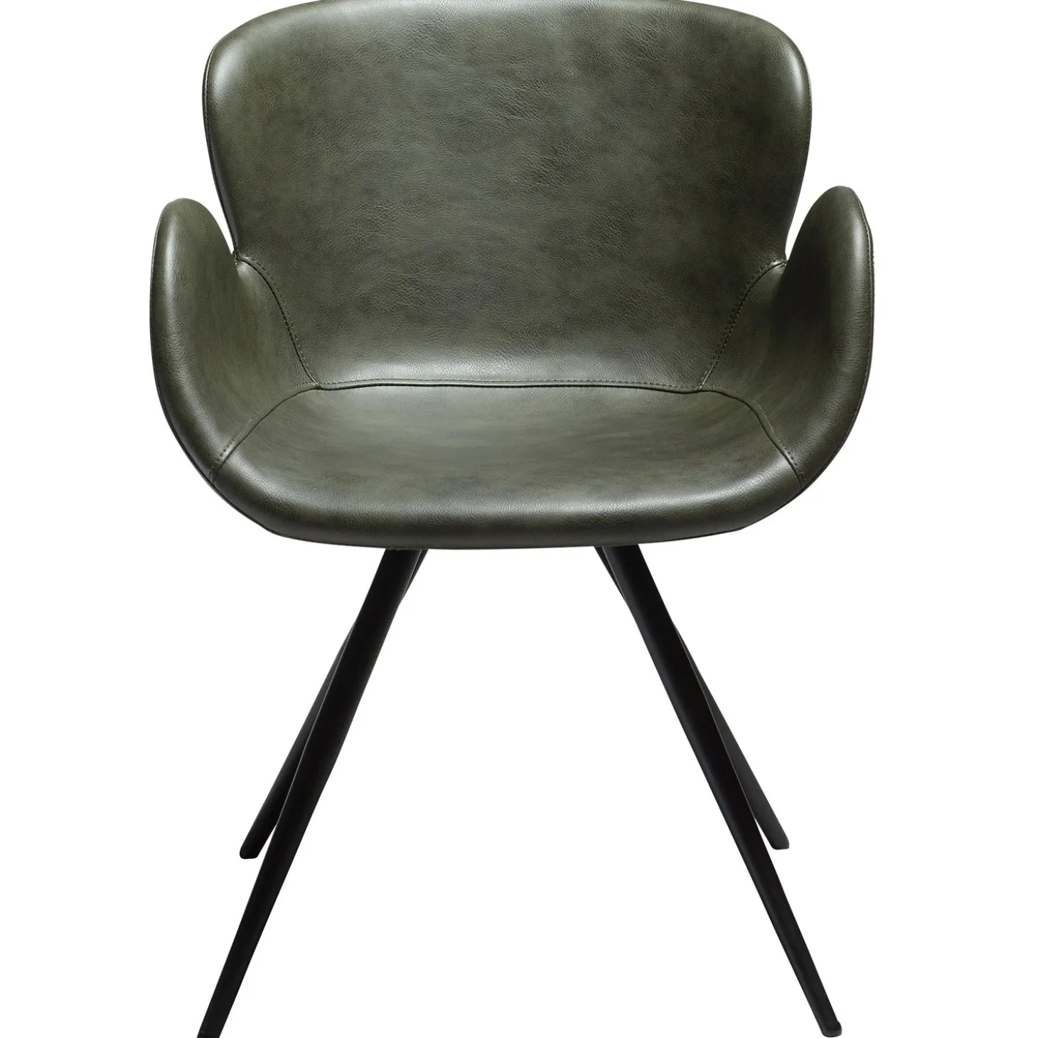 Gaia Stol Vintage Green Art.Leather, Black