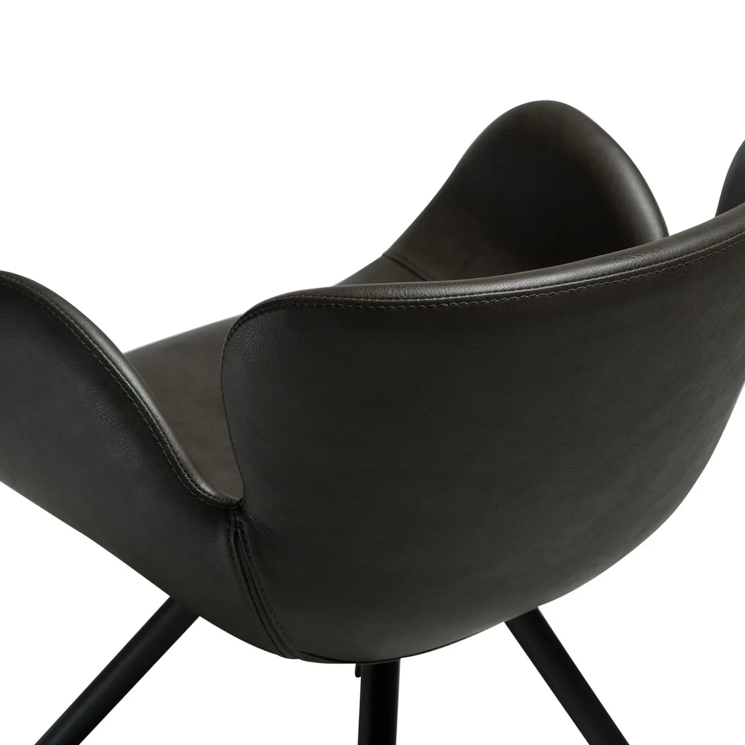 Gaia Stol Vintage Grey Art.Leather, Black