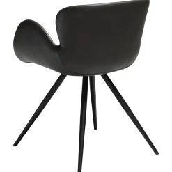 Gaia Stol Vintage Grey Art.Leather, Black