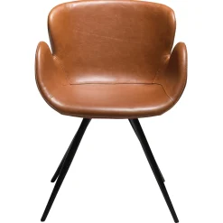 Gaia Stol Vintage Light Brown Art.Leather, Black