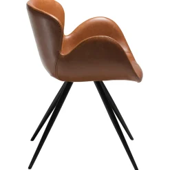 Gaia Stol Vintage Light Brown Art.Leather, Black