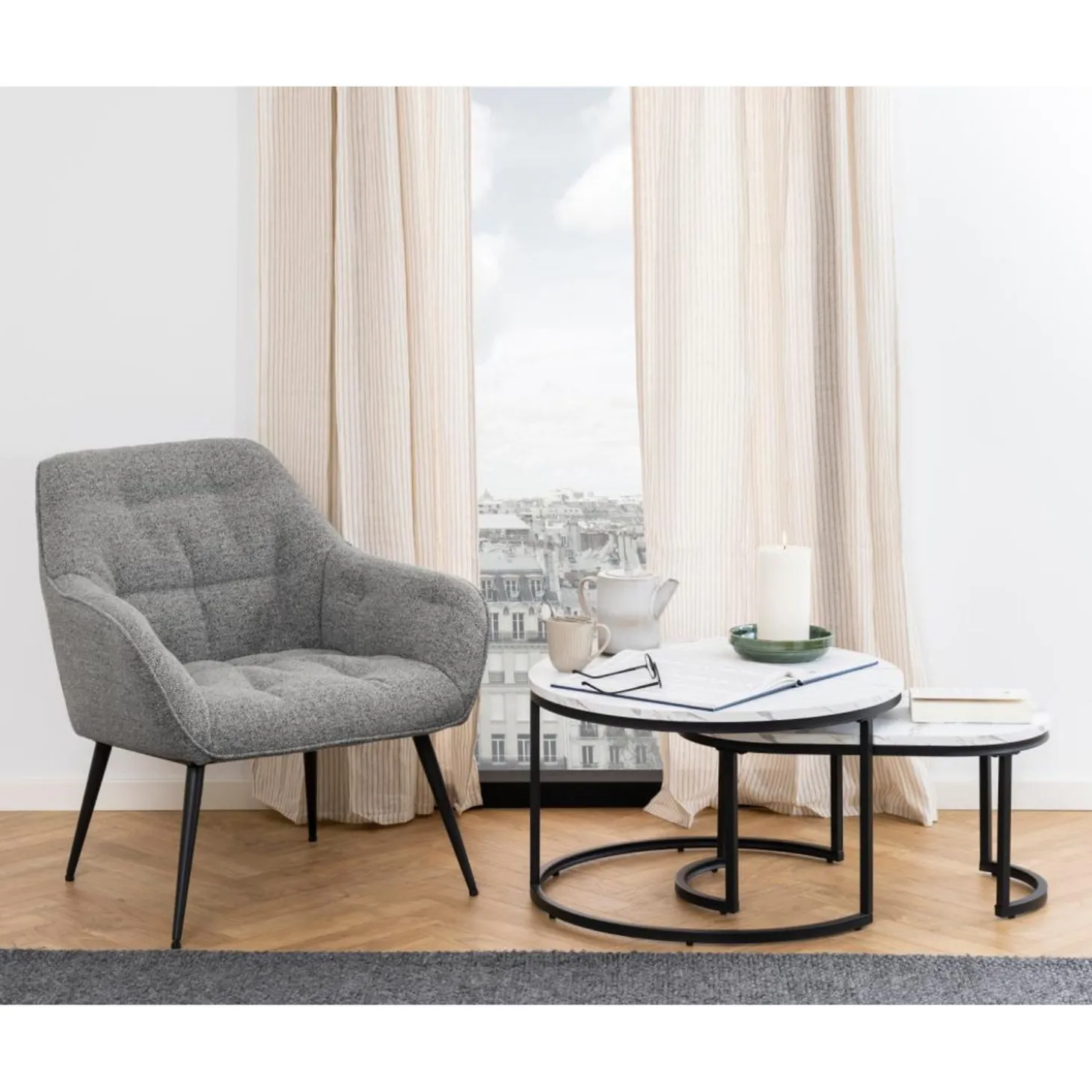 Gilbert Satsbord 42x70x70 cm Vit Granada