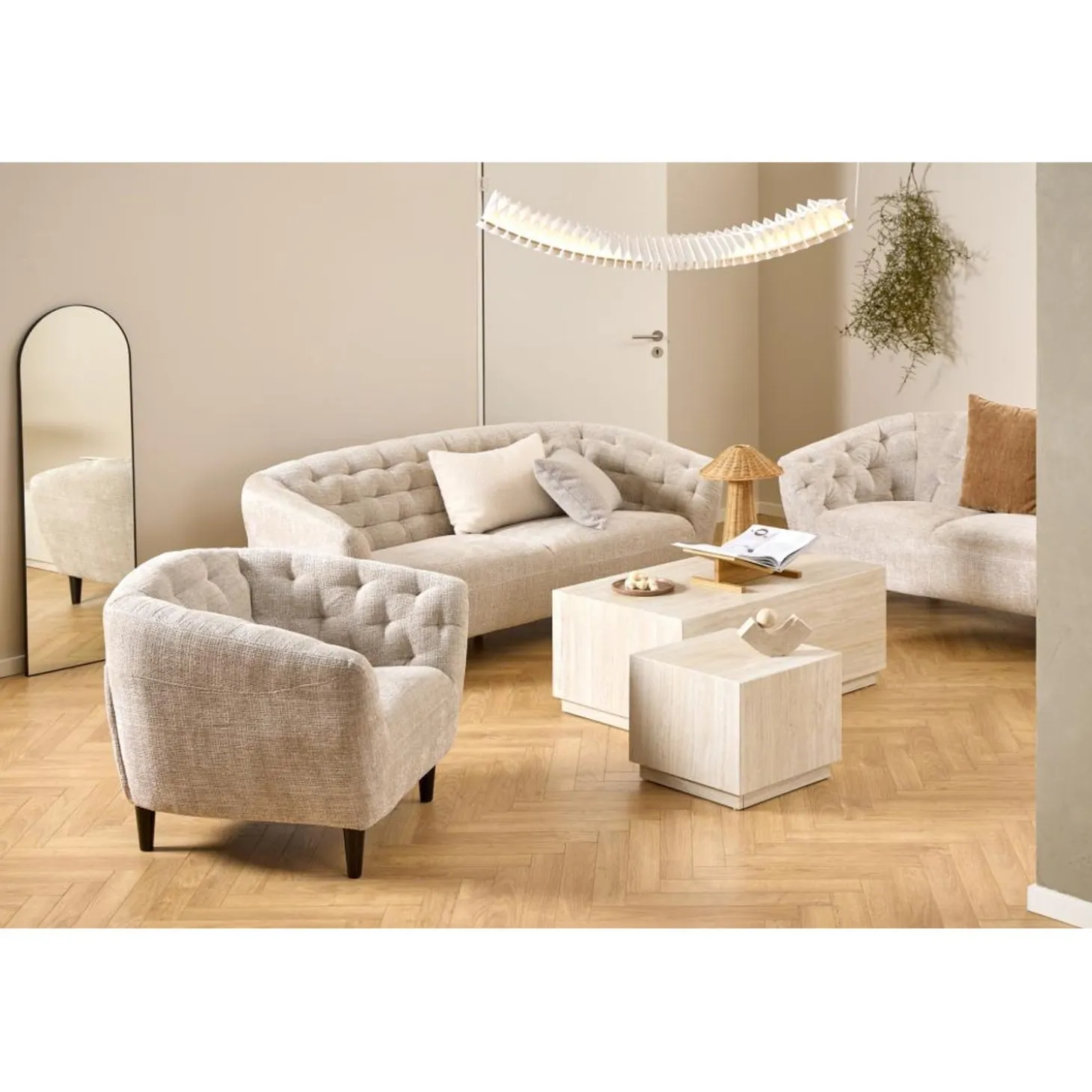 Gina 2-sits Beige