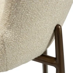 Glam Stol Frosted Almond, Antique Brass