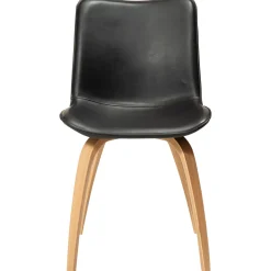Glee Stol Vintage Black Art.Leather, Oak