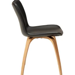 Glee Stol Vintage Black Art.Leather, Oak