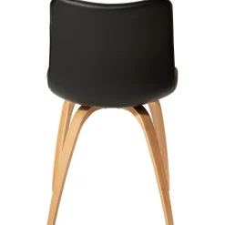 Glee Stol Vintage Black Art.Leather, Oak