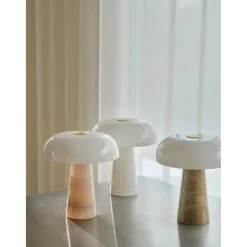 Glossy Bordslampa Beige