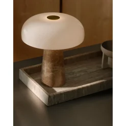 Glossy Bordslampa Beige