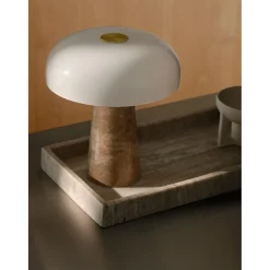 Glossy Bordslampa Beige