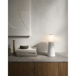 Glossy Bordslampa Opal Vit
