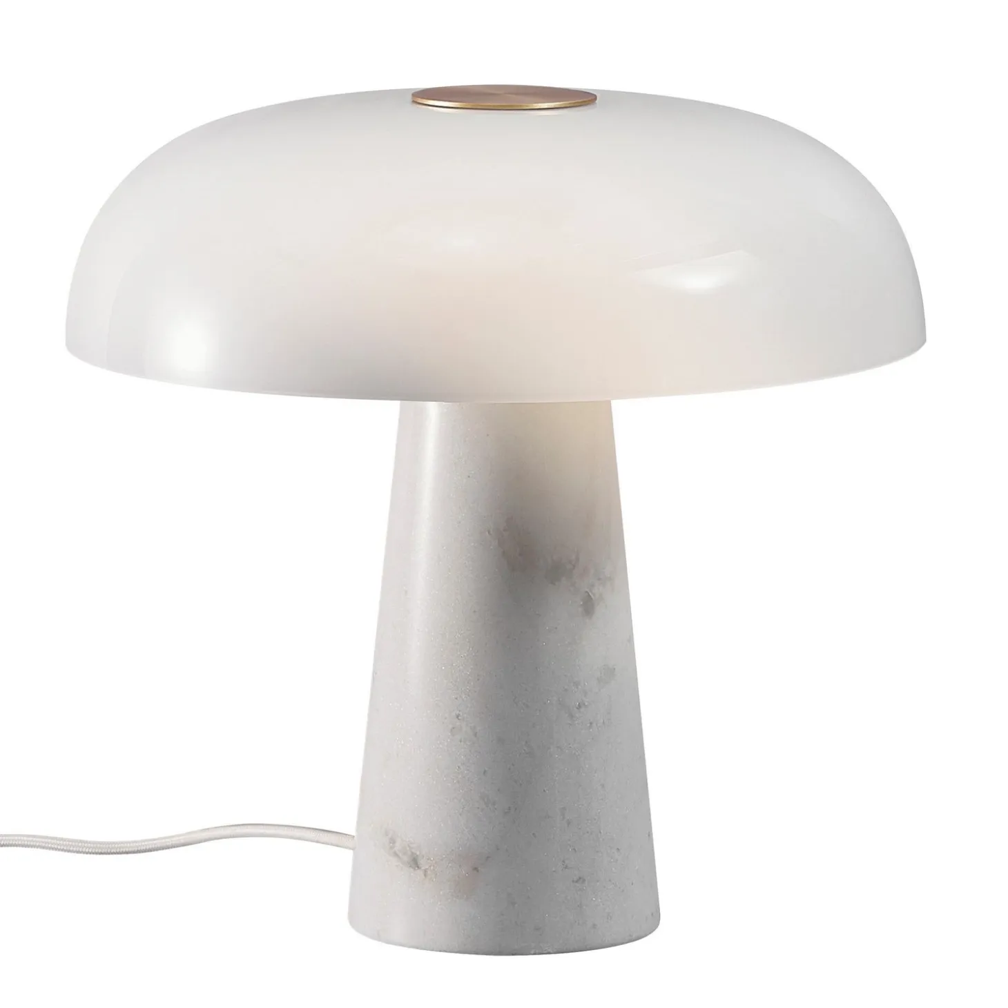 Glossy Bordslampa Opal Vit